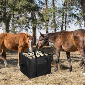 Bolsa de heno portátil plegable de seis patas, bolsa de almacenamiento de alimento para caballos de tela Oxford para alimentación de ganado - Product Image 1