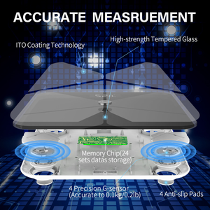 Home Body Fat <strong>Scale</strong> BMI Smart Link Phone Digital Wireless Glass - Product Image 5