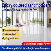 Peinture de sol autolissante époxy écologique à sable coloré, antidérapante, certifiée RoHS, haute dureté pour usage commercial et industriel