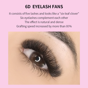 Luz personalización 6D W forma volumen prefabricado pelo sintético falso Natural largo 1cm-1,5 cm pestañas extensión suave bandejas de pestañas - Product Image 3