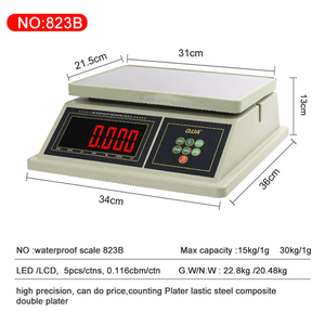 Veidt Weiging 30kg Electronic Scale for Pricing New Waterproof Digital Weighing Vegetables Special 832B Dual Screen Display Clea - Product Image 2