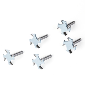 <span class=keywords><strong>4</strong></span>ชิ้น5ชิ้นก้าน6มม. <span class=keywords><strong>1</strong></span>/<span class=keywords><strong>4</strong></span> "เครื่องตัดงานไม้สี่ขลุ่ยเราเตอร์ดอกสว่านเจาะร่องรูปตัวที - Product Image 5