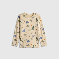 T-shirt à manches longues en jersey 100% coton biologique pour enfants, t-shirts pour garçons, t-shirt à manches longues personnalisé pour enfants, vêtements pour enfants