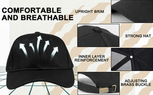 708-หมวกเบสบอลธรรมดาสำหรับบุรุษและสตรีพร้อมหัวเข็มขัดปรับได้หมวกเบสบอลบุรุษหมวกกีฬา - Product Image 5