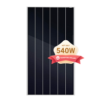 Tuiles de toit perc 540w, kit de modules de cellules solaires entièrement noires, panneaux de bardages de toit