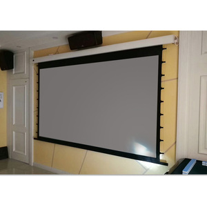 100inch <strong>Black</strong> Crystal Anti-light Tab Tension Electric <strong>Projector</strong> Down <strong>Screen</strong> for Long Focus ALR <strong>Black</strong> Crystal - Product Image 2