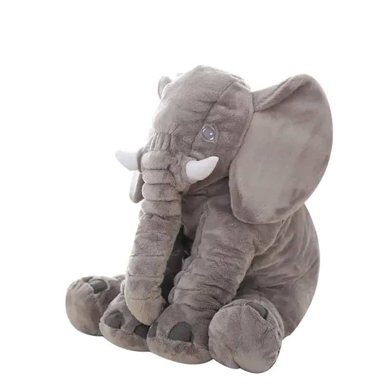 1pcs 40cm Gray Elephant Soft Pillow Baby Sleeping Pillow Stuffed Elephant Comforter Plush Animal Cushion Best Gift For Kids