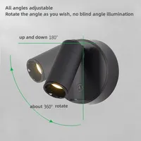 Projecteurs Muraux Rotatifs Sans Fil Rechargeable Magnétique Sans Fil Télécommande Veilleuse Led Applique Murale pour Chevet