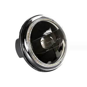 Semua cincin hitam lampu depan bulat 7 inci lampu depan 27W52W lampu untuk Jeep Wrangler 07-18 JK 18-19 JL off road lampu 04-06 97-06