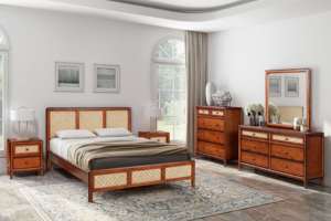 Collection LAYTON - Lit en bois - Meubles de chambre à coucher - Ensemble de chambre à coucher en bois massif d'acacia - Pack standard - Fournisseur vietnamien - Product Image 5