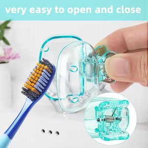Clip et étui de rangement pour brosse à dents en plastique portable, best-seller, avec capuchon de protection pour les voyages - Indispensable - Product Image 3