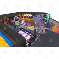 Parc d'obstacles Ninja Warrior d'intérieur Dola, taille personnalisée, parc d'aventure, parc de défis, tour de chute, moto volante modèle 01 100+