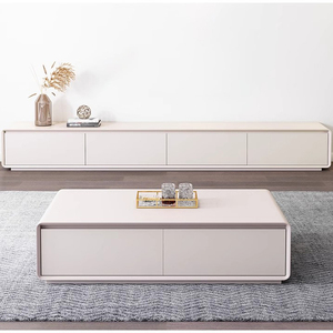 Mesas de centro de lujo Mesa de té dorada Soportes de <span class=keywords><strong>TV</strong></span> modernos Gabinetes de <span class=keywords><strong>TV</strong></span> Juegos de muebles de sala de estar - Product Image 4