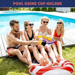Inflatable American Flag Swimming Rings 90cm Adult Floating Floats For Pool Resort Hotel Use - Product Image 4