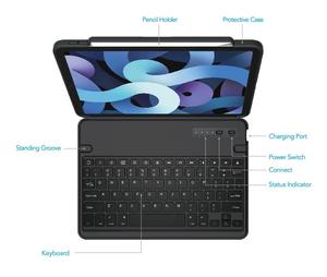 Étui intelligent antichoc OEM détachable et étanche porte-crayon étui <span class=keywords><strong>folio</strong></span> pour clavier sans fil <span class=keywords><strong>11</strong></span> pouces pour <span class=keywords><strong>Ipad</strong></span> <span class=keywords><strong>Pro</strong></span> 12.9 - Product Image 6