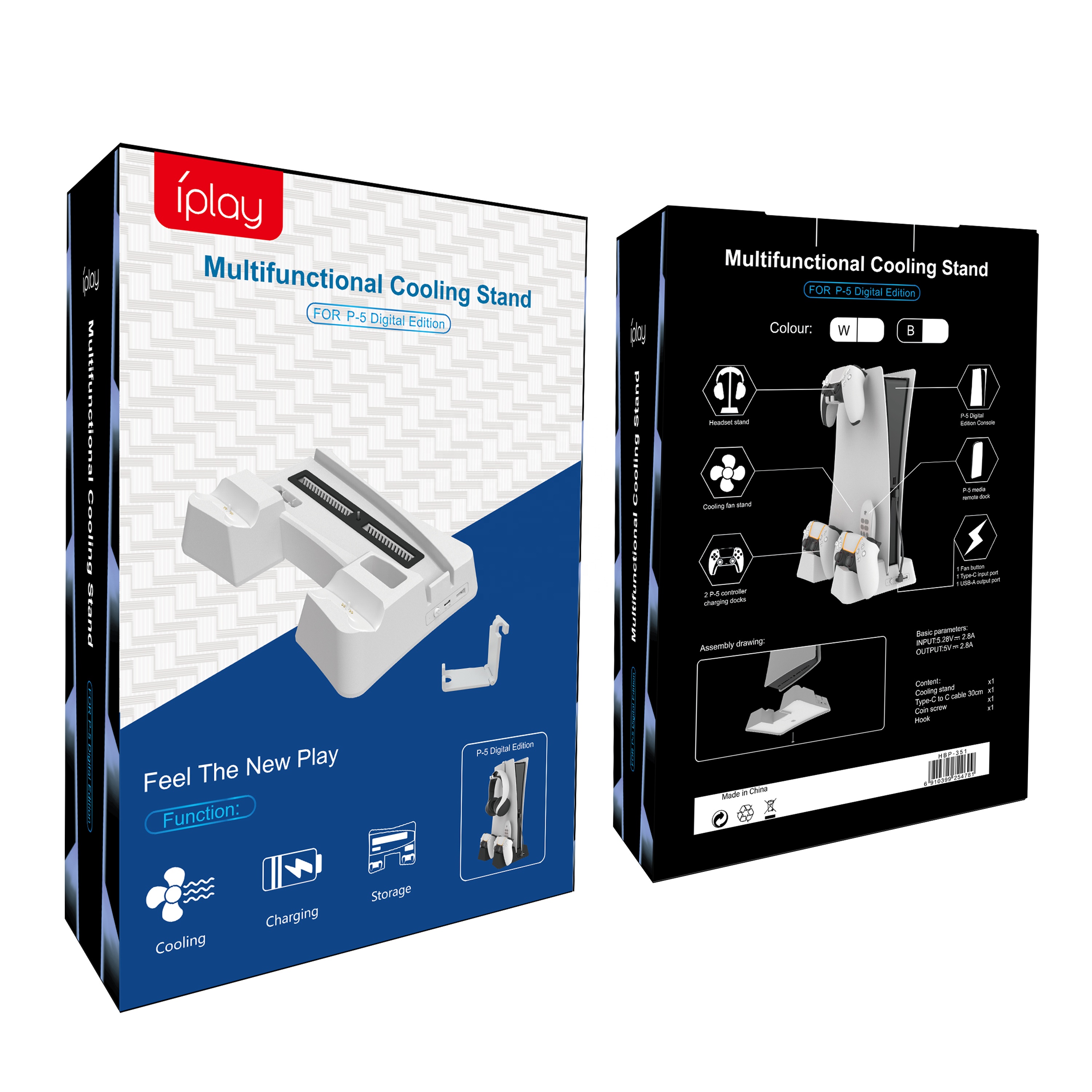 Multi-function Cooling Fan Dual Sense Charger Stand for Ps5 Digital Edition