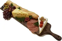 Großhandel Walnuss Feinkost Pizza Brot Schneide brett Holz Käse brett für Gemüse Fleisch Holz Servier Käse Tablett