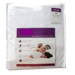 Protège-<span class=keywords><strong>matelas</strong></span> en microfibre éponge Mahjong, imperméable et antibactérien, taille King, pour usage hôtelier - Product Image 6