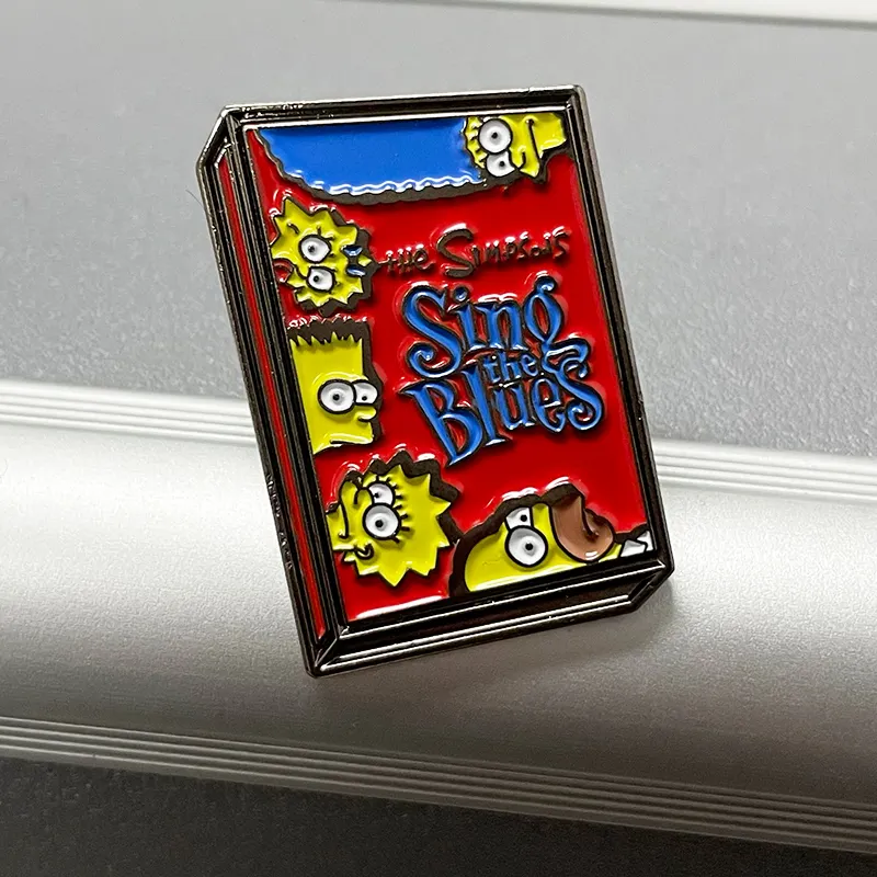 The Simpsoons Sing The Blues Vintage Cassette Tape Badge Cartoon Enamel Pins for Backpacks