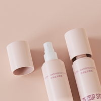 Ensemble Taolin Pack PETG rose avec pulvérisateur à changement de couleur progressif bicolore et impression monocolore + couvercles pour soins de la peau et maquillage en stock