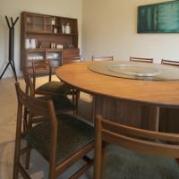 Meubles de maison nordiques, table à manger ronde en bois massif moderne, ensemble de table à manger ronde de luxe avec 8 chaises pour restaurant