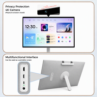 TV Portabel 27" 2-in-1 dengan Roda, Layar Sentuh FHD, Bersertifikasi EDLA, 6G+128GB, Sistem Operasi Android 15, Baterai 10000mAh, Smart TV