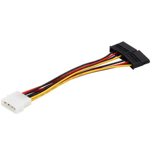 4 Pin IDE Molex to 2 Serial ATA Serial ATA Y Splitter Hard Drive Power Cable