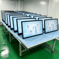 Layar Digital Signage LCD Definisi Tinggi 4K 49/55/65-Inci yang Dipasang di Langit-langit untuk Aula Pameran Bandara dan Lift