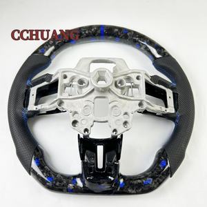 Volant personnalisé en fibre de carbone forgée bleue pour <span class=keywords><strong>Ford</strong></span> <span class=keywords><strong>Mustang</strong></span> S550 <span class=keywords><strong>GT</strong></span> en 2015 2016 2017 2018 2019 2020 2021 2022 - Product Image 6