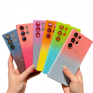 เคสโทรศัพท์มือถือแบบนิ่มชาร์จไร้สายระบบแม่เหล็กสำหรับ <span class=keywords><strong>Samsung</strong></span>, เคสโทรศัพท์มือถือสีพิเศษ S24 S25กาแลคซี่ - Product Image 1