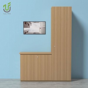 Iultra Đen văn phòng giao diện điều khiển tủ hiện đại chống cháy bên tập tin với mở lưu trữ kệ cho nhà văn phòng và trường học - Product Image 5