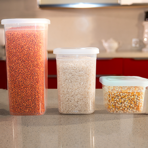 Maya Tall <b>Plastic</b> Food <b>Storage</b> Container 1500ml with Lid Transparent Kitchen Organizer <b>for</b> Dry Food Rice Pasta Grains Pantry Use - Product Image 5