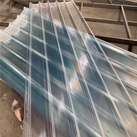Échantillon gratuit de tôle ondulée en plastique transparent FRP, légère, imperméable, trapézoïdale, résistante à la chaleur, pour toiture espagnole