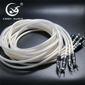 Línea de <span class=keywords><strong>Audio</strong></span> <span class=keywords><strong>Y</strong></span> vídeo XSSH HIFI, Conector de Banana Chapado en plata a forma de <span class=keywords><strong>Y</strong></span>, Conector de pala, conexión de cobre, <span class=keywords><strong>Cable</strong></span> de altavoz de alta gama, 11mm - Product Image 3