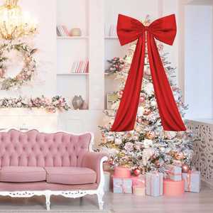 Lazo Grande Rojo de Satén para Decoración de Interiores, Fiestas, Bodas, Despedidas de Soltera, Día de San Valentín, Decoración para Colgar en la Pared (24x36 Pulgadas) - Product Image 3