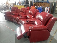 CH-608 haut de gamme en cuir véritable marron home cinéma canapé confortable en cuir véritable home cinéma sièges de cinéma