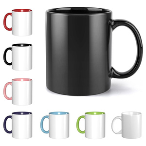 Vente en gros de tasses en céramique blanches personnalisées avec logo imprimé, 11 oz, pour la sublimation, adaptées au micro-ondes et au lave-vaisselle, pour les entreprises - Product Image 3
