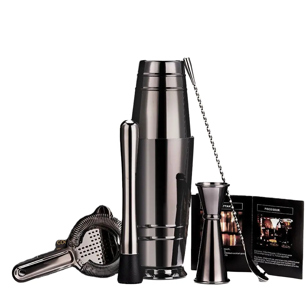 manufacturer bartender kit cocktail shaker set top seller stainless steel cocktail shaker set for drink mixing