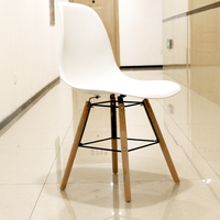 Chaises Salle à Manger Cuisine Bureau nordique Scandinaves moderne Rétro Rembourrée Pieds en Bois de Hêtre Massif Blanc