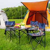Table et chaises pliantes rectangulaires en acier au carbone pour l'extérieur, pique-niques, sorties décontractées, design renforcé, camping, portables