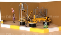 Équipement de jeu souple intérieur personnalisable Grand terrain de jeu pour enfants Zone d'exposition scientifique pour les écoles