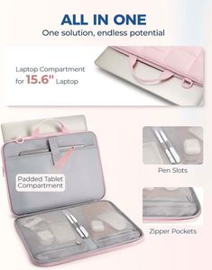 Échantillon gratuit de housse d'ordinateur imperméable avec poche, housse pour ordinateur portable de 15,6, 14, 15 pouces, étui pour ordinateur portable, sac de protection antichoc pour ordinateur portable - Product Image 6