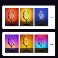 Lampe d'Ambiance 3D Abyss pour Bureau Gamer, Miroir Acrylique Superposé Rond, Effet Lumineux RGB Fluide, Alimentation USB, Décoration de Chambre