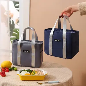 Borsa da pranzo in gelatina con isolamento termico di grande capacità in alluminio spessa borsa da pranzo impiegato con sacchetto per farina