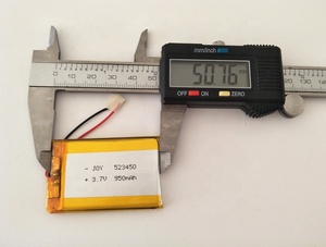 523450 3.7V 950mAh 503450 553450 <span class=keywords><strong>lithium</strong></span> có thể sạc lại Li Polymer pin với PCM và hai dây cáp - Product Image 4
