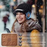 Gorro LED con Luz, Gorro de Punto Musical con Luz RGB y Auriculares Integrados, Luz Nocturna Recargable para Exteriores