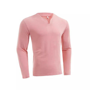 2025 <span class=keywords><strong>Amazon</strong></span> Export New Hot Selling Fitness Camiseta deportiva de gran tamaño para <span class=keywords><strong>hombre</strong></span> Elástico y cómodo de manga larga con cuello en V - Product Image 2