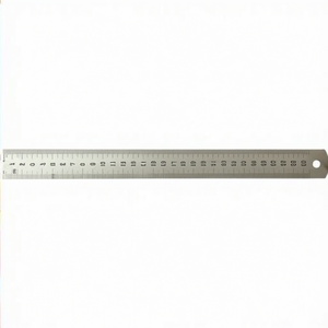 Regla semirrígida de acero inoxidable de 30 cm, herramienta de medición de borde recto para dibujo técnico e ingeniería - Product Image 2