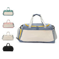 Sac de sport et de voyage en nylon imperméable 2026 avec compartiment à chaussures et poche humide, personnalisable avec logo, idéal pour le yoga et la gym (vente en gros)