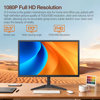 Moniteur de jeu et de bureau LED de qualité supérieure 21,5 pouces 1920x1080p Full HD 75Hz Panneau IPS Temps de réponse de 5 ms 75% NTSC Noir VGA